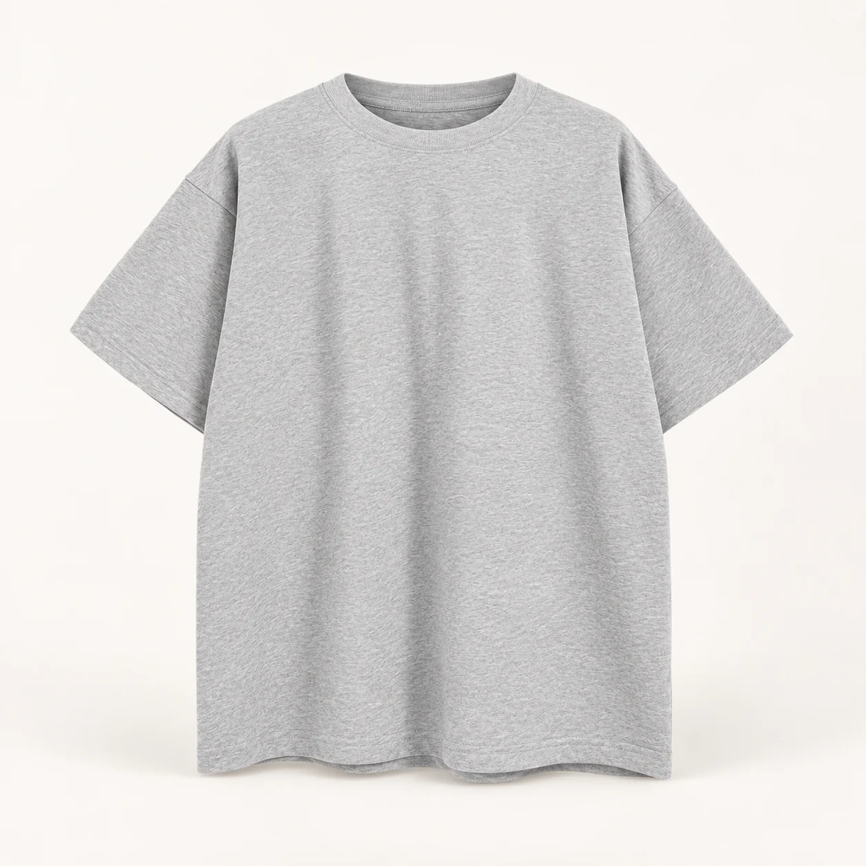 32s Combed Siro-Spun Cotton Oversized Drop-Shoulder Tee — 003 Heather gray — Style view